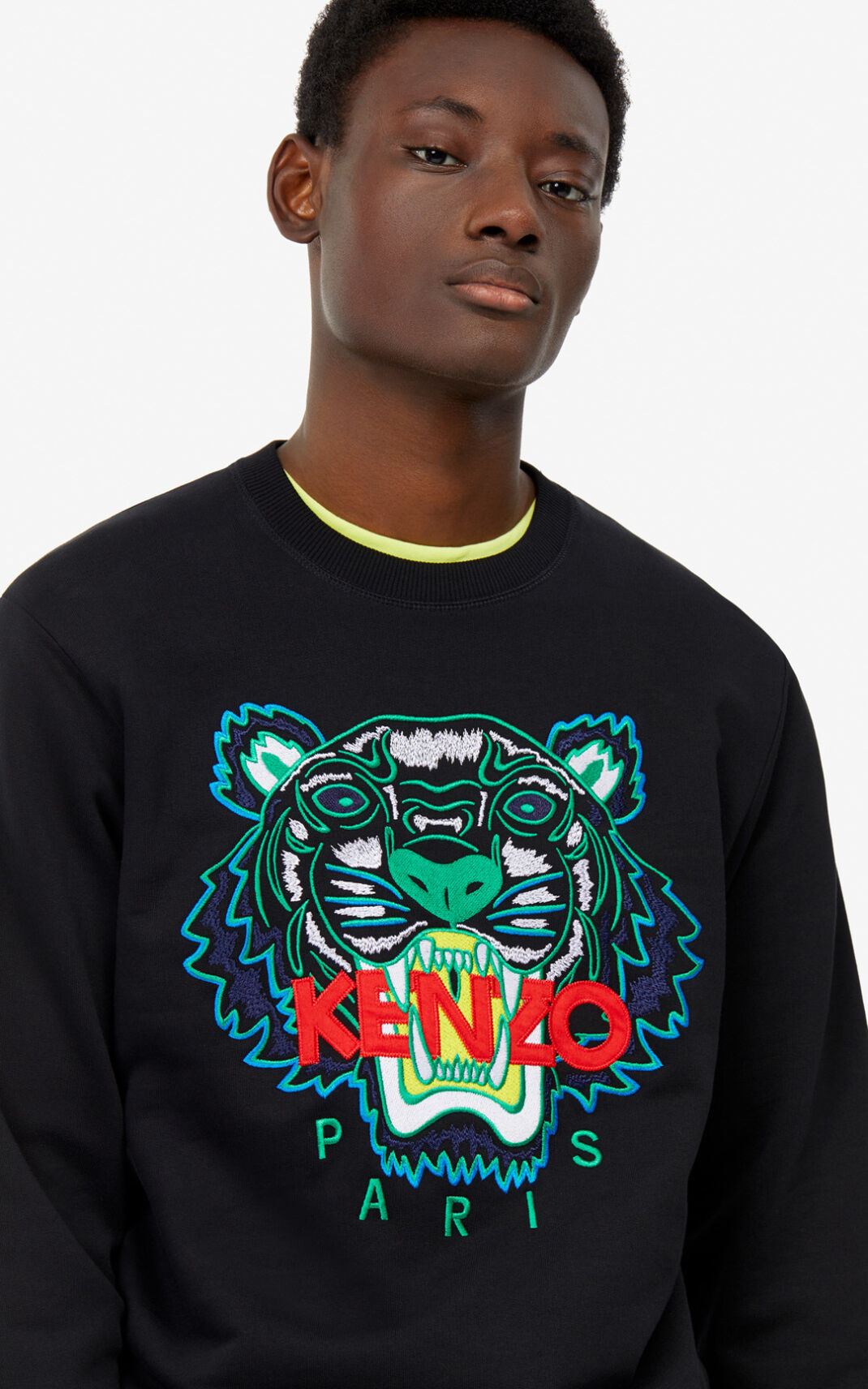 Kenzo Tiger φούτερ ανδρικα μαυρα | GR160255